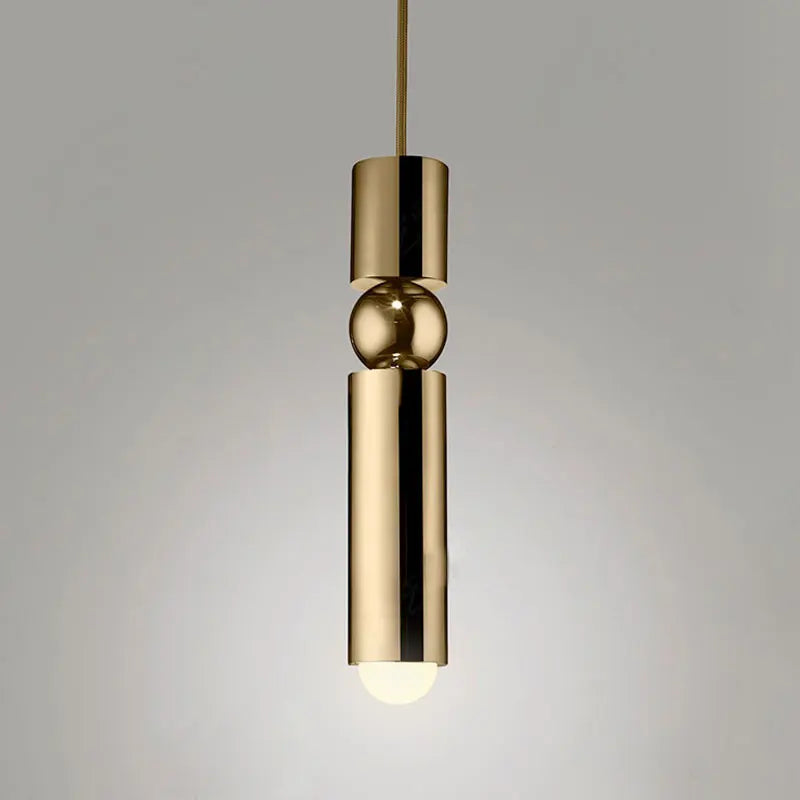 Gold Cylinder LED Pendant