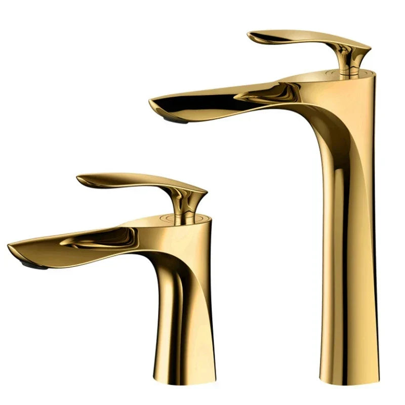 Gold Single Handle Faucet With Precise Control