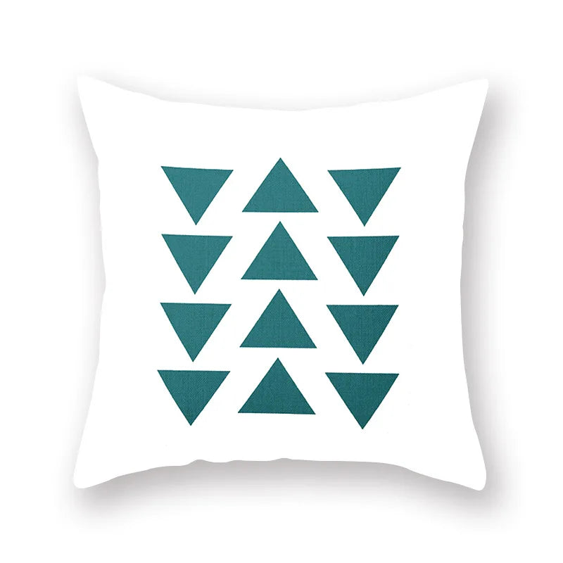 Green Geometric Pillowcase