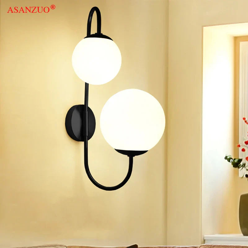 Gold Glass Wall Sconce With Touch Switch