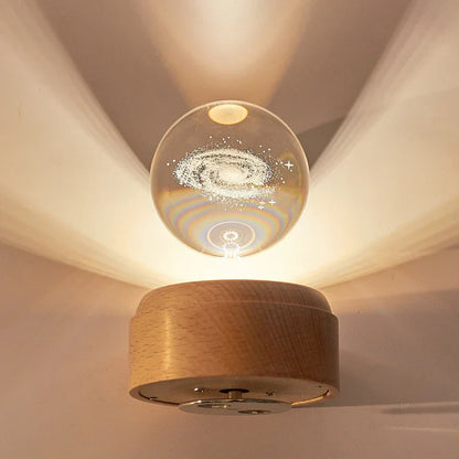 DecorBites™ Crystal Ball Night Light USB Music Box Universe Globe 3D Lamp