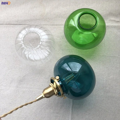 DecorBites™ Glass Ball Pendant Light: Nordic Modern LED Lamp for Bedroom and Bathroom