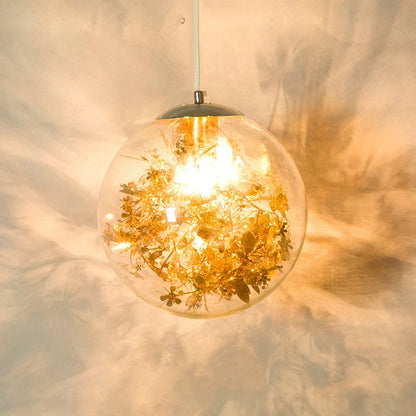 DecorBites™ Glass LED Pendant Lamp: Simple Nordic Lighting Fixture for Bedroom, Kitchen & Living Room
