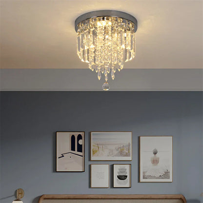 DecorBites™ Crystal LED Ceiling Light Plafon Chandelier Stainless Steel Luminaria