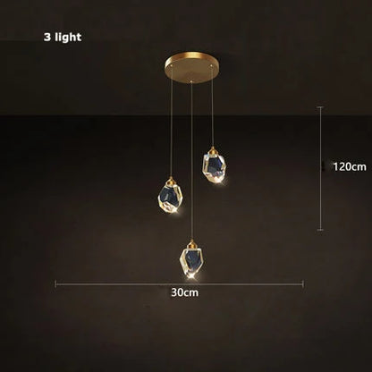DecorBites™ Crystal Copper Round Chandelier: Elegant LED Suspension Lamp for Dinning Room