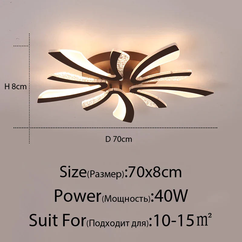 White Black LED Chandelier