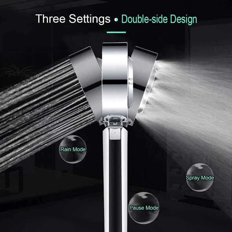 DecorBites™ Double-sided High Pressure Showerhead with Shower Gel Container