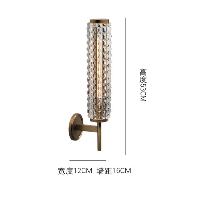 DecorBites™ Crystal Copper Wall Sconce: Modern Luxury LED Lighting for Living Room, Bathroom, Mirror