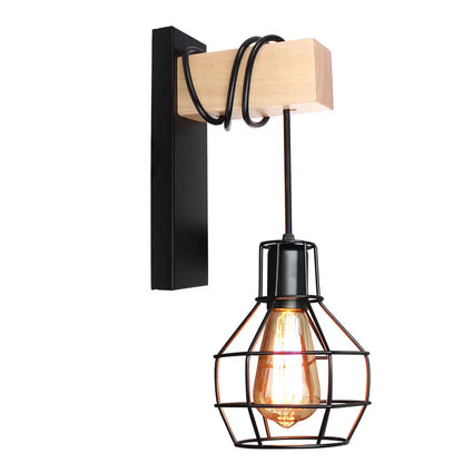 DecorBites™ Industrial Iron Wall Sconce LED Fixture for Cafe Bar Loft Decoration