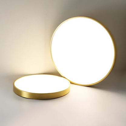DecorBites™ Copper Thin LED Round Ceiling Light for Bedroom, Living Room, and Dining Room