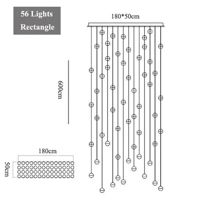 DecorBites™ Crystal LED Chandelier: Modern Luxury Pendant Lights for Staircase, Bedroom, and Living Room