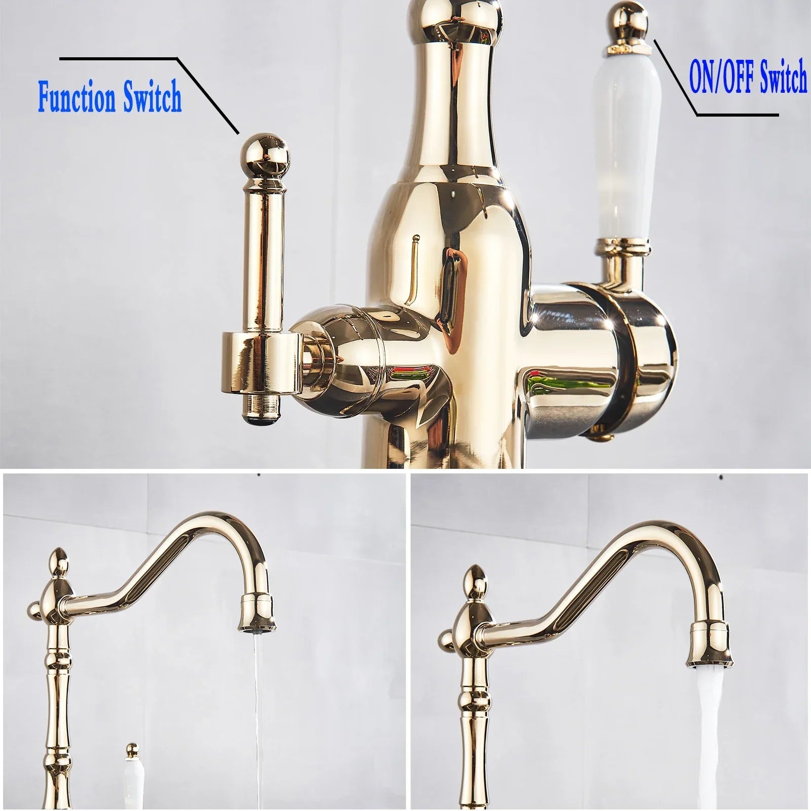 Gold Filter Kitchen Faucet