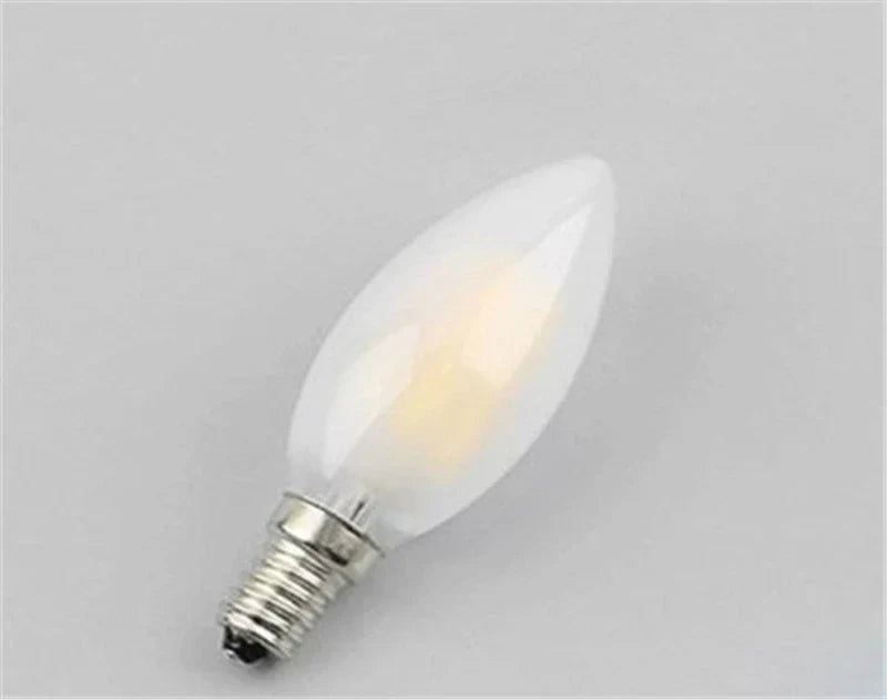 DecorBites™ Frosted E14 LED Candle Crystal Lamp Warm White Retro Filament Bulb