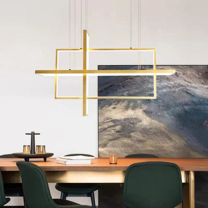 DecorBites™ Geometric Aluminum Pendant Light for Living Bedroom Restaurant Kitchen - Modern Art Luminaire