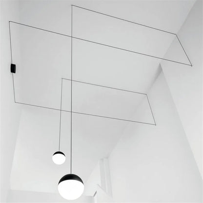 DecorBites™ Geometric Glass Ball LED Pendant Chandelier Ceiling Lamp for Living Dining Bedroom