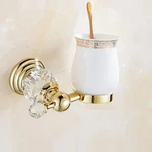 Gold Crystal Bath Set