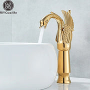 Gold Single Handle Faucet Deck Mount Design