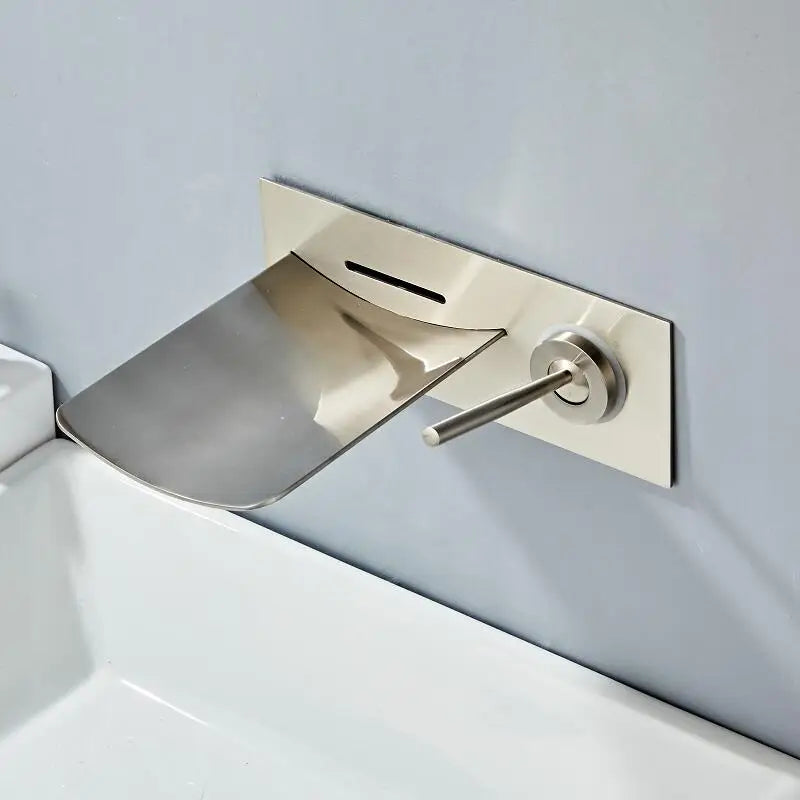 DecorBites™ LED Waterfall Wall Mount Bath Faucet with Temperature Control