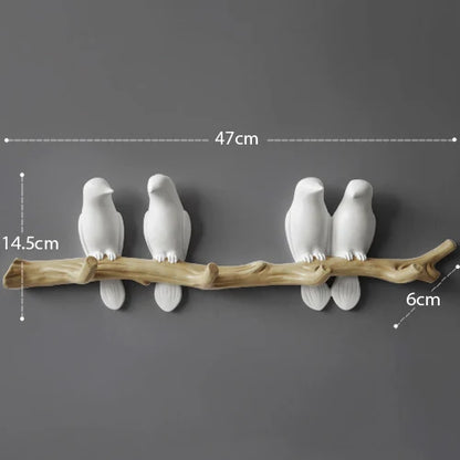 DecorBites™ Bird Resin Hanger: Living Room Coat Towel Hat Holder and Kitchen Hook