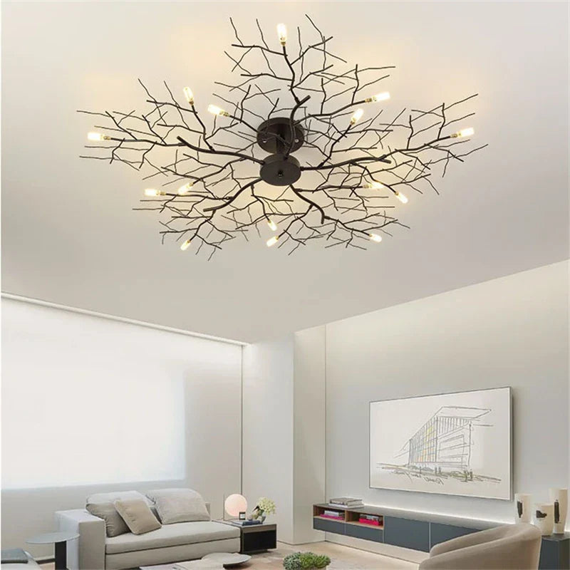 Iron LED Branch Ceiling Lamp