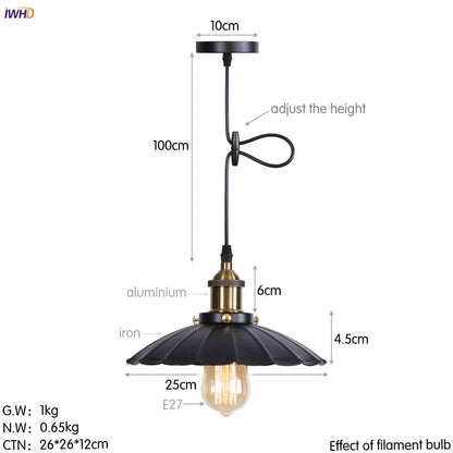 DecorBites™ Gold Retro Edison LED Pendant Lights for Dinning Living Room Industrial Decor