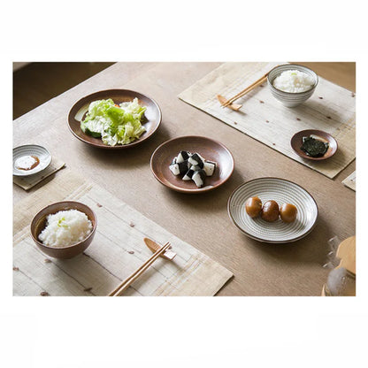 DecorBites™ Japanese Style Ceramic Dinner Set - Blue Tableware Set with Bowl and Plate