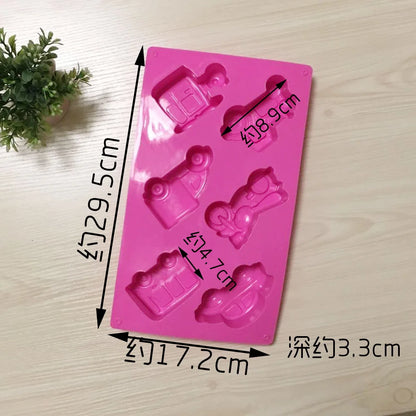 DecorBites™ Creative Airplane Car Motorcycle Cake Mould for Kids Birthday Cake Decor