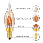 Gold Tint Candle Bulb