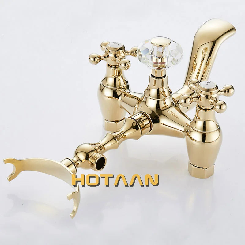 Gold Bath Tub Faucet Set