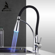 Brass LED Kitchen Faucet