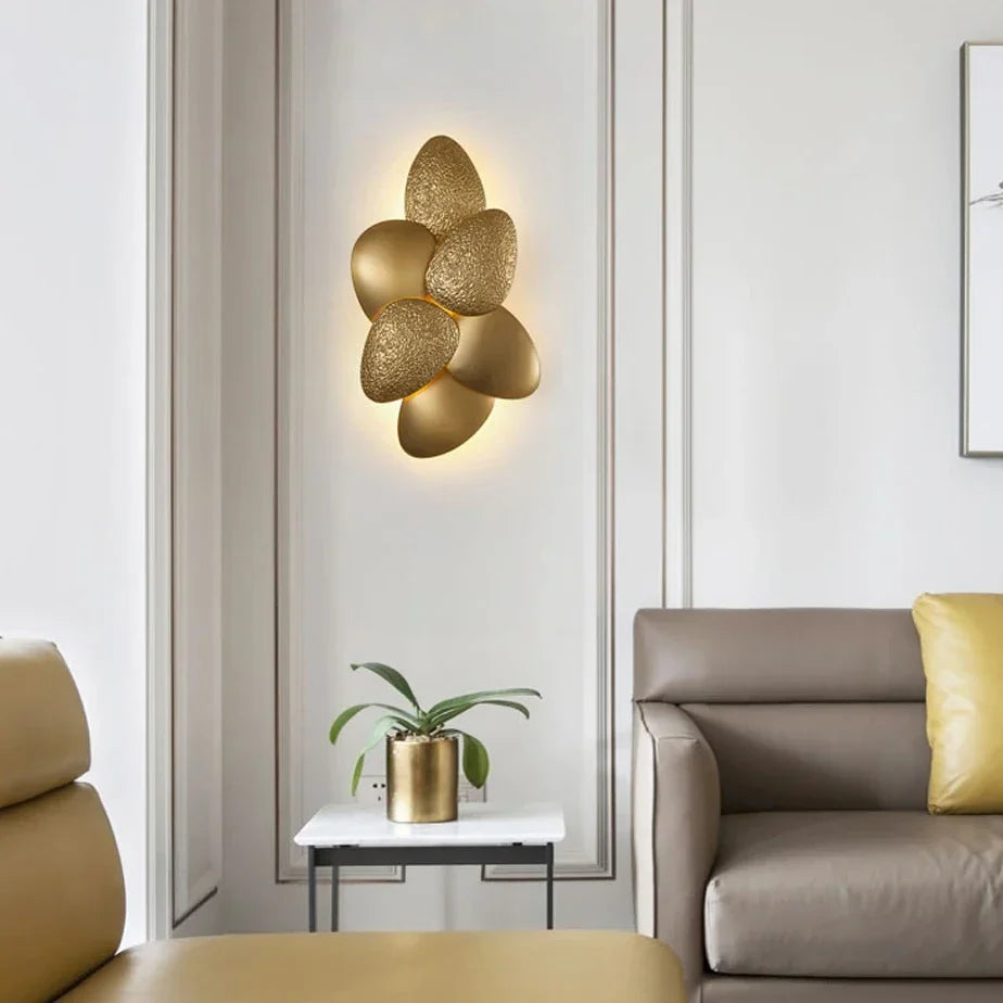 Gold LED Wall Sconce Iron Hallway Design