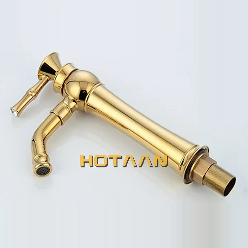 Gold High Arc Basin Faucet
