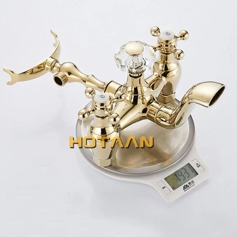 Gold Bath Tub Faucet Set