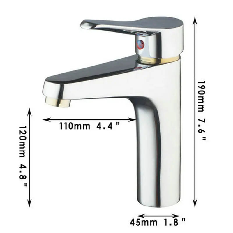 Golden Brass Sink Faucet