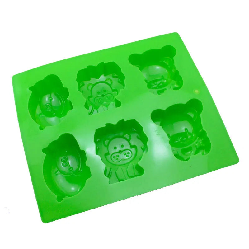 DecorBites™ Lion Hippo Cake Mold: 3D Silicone Fondant Chocolate Mould for Creative Birthday Cakes
