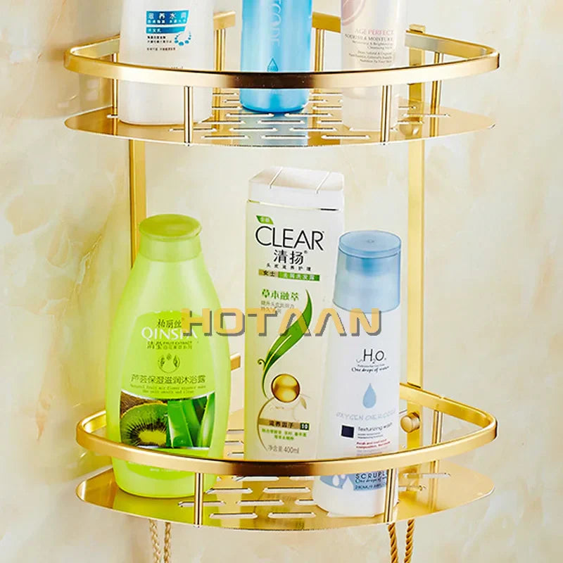 Gold Aluminum Shower Shelf