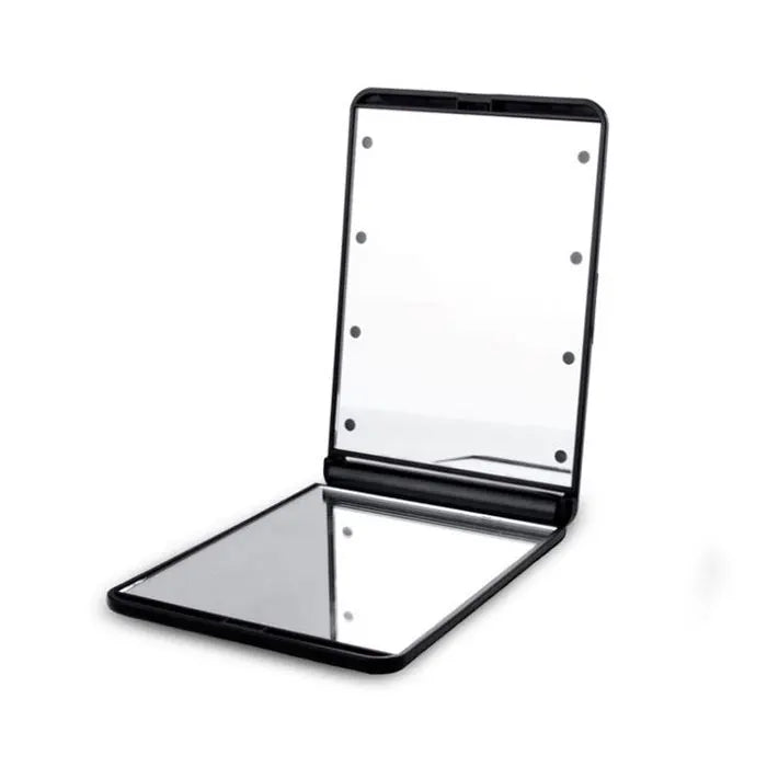 DecorBites™ LED Vanity Mirror Compact Foldable Makeup Pocket Cosmetic Mirror