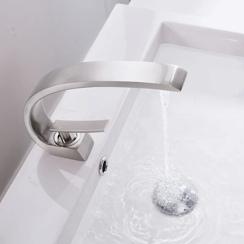 DecorBites™ Basin Faucet: Modern Brass Bathroom Mixer Tap with Single Handle and Single Hole