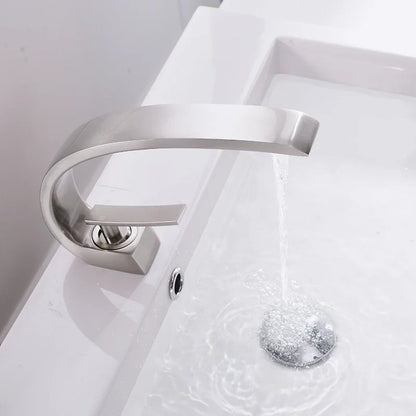 DecorBites™ Basin Faucet: Modern Brass Bathroom Mixer Tap with Single Handle and Single Hole