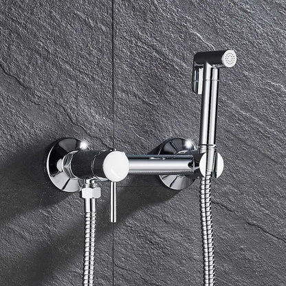DecorBites™ Bidet Shower Faucet Set: Matte Black Brass Hygienic Spray Tap with Hot/Cold Mixer