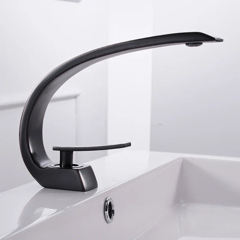 DecorBites™ Basin Faucet: Modern Brass Bathroom Mixer Tap with Single Handle and Single Hole