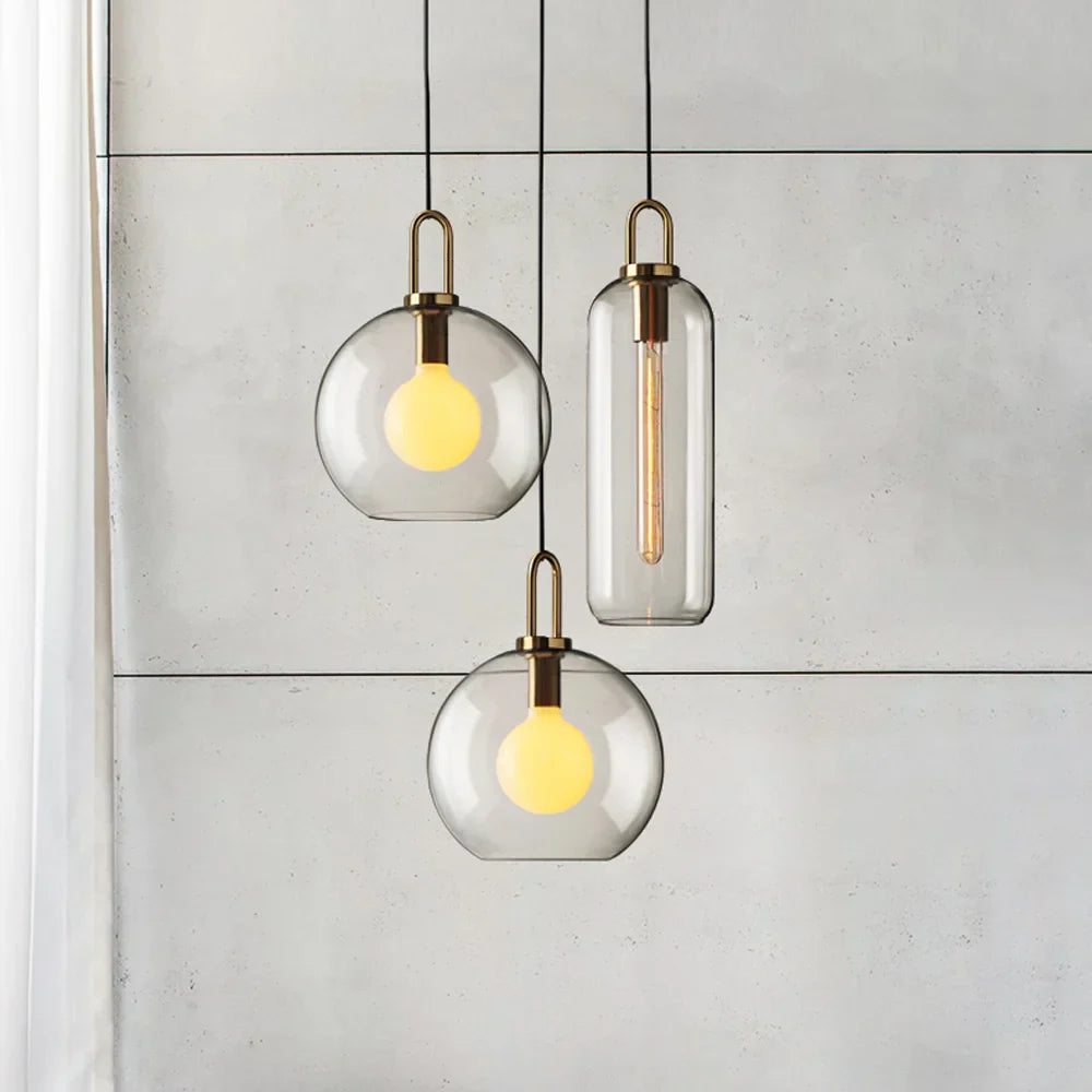 DecorBites™ Glass Ball Pendant Light: Luxury Restaurant & Bar Nordic Bedroom Lamp