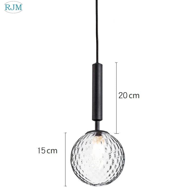 DecorBites™ Glass Ball LED Pendant Light: Nordic Modern, Single Head, Creative Design