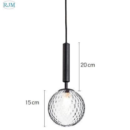 DecorBites™ Glass Ball LED Pendant Light: Nordic Modern, Single Head, Creative Design