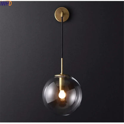 DecorBites™ Glass Ball LED Wall Lamp - Nordic Modern Bathroom Sconce