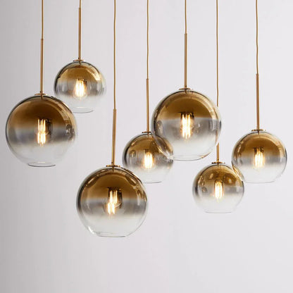 DecorBites™ Gradient Glass Ball Pendant Light for Kitchen Dining Living Room