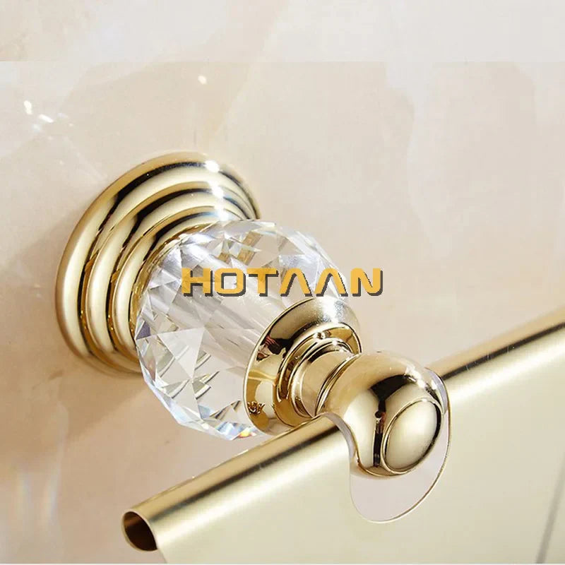 Gold Crystal Toilet Paper Holder