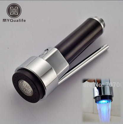 DecorBites™ LED Light Chrome Kitchen Faucet Pull-Out Spray Head Replacement