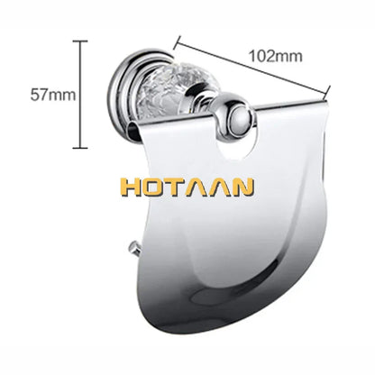 DecorBites™ Crystal Chrome Toilet Paper Holder - Wall Mount Paper Towel Rack