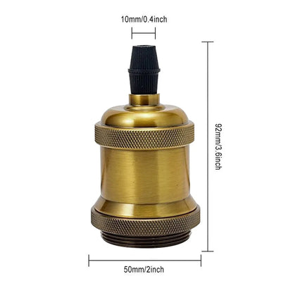 DecorBites™ Industrial E27 Screw Base Lamp Holder Ceiling Light Fixture